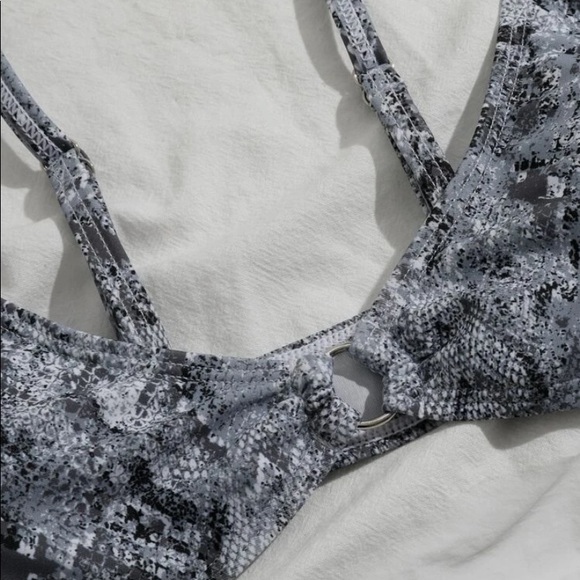 Grey Snakeskin Print Bikini Top *HOST PICK* - Picture 7 of 13